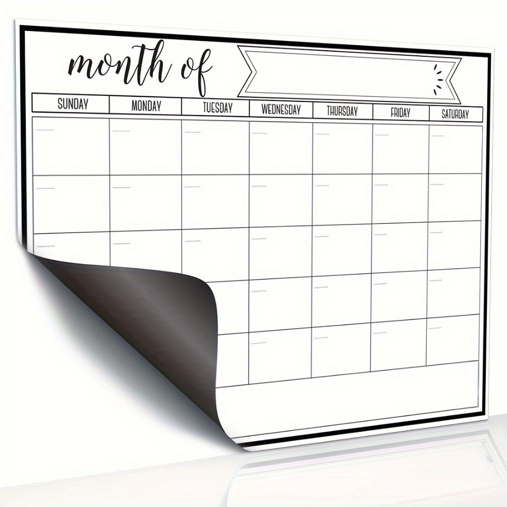 Magnetic Whiteboard Calendar - 1 шт. Магнитный календарь для сухого