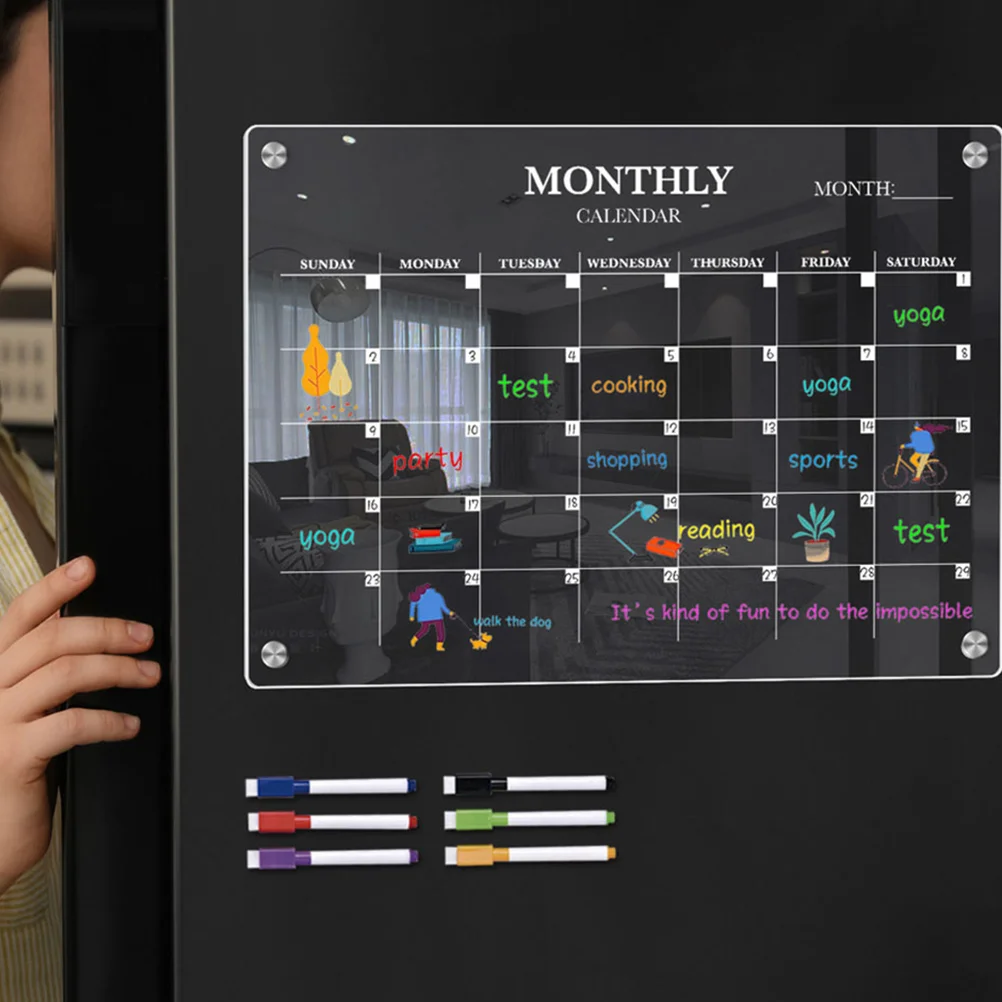 Magnetic Whiteboard Calendar - Магнитная доска для холодильника, акриловая доска