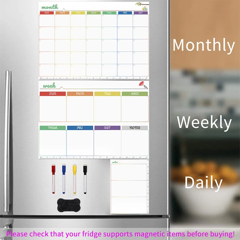 Magnetic Whiteboard Calendar - Магнитный календарь для ежедневного дня, дня