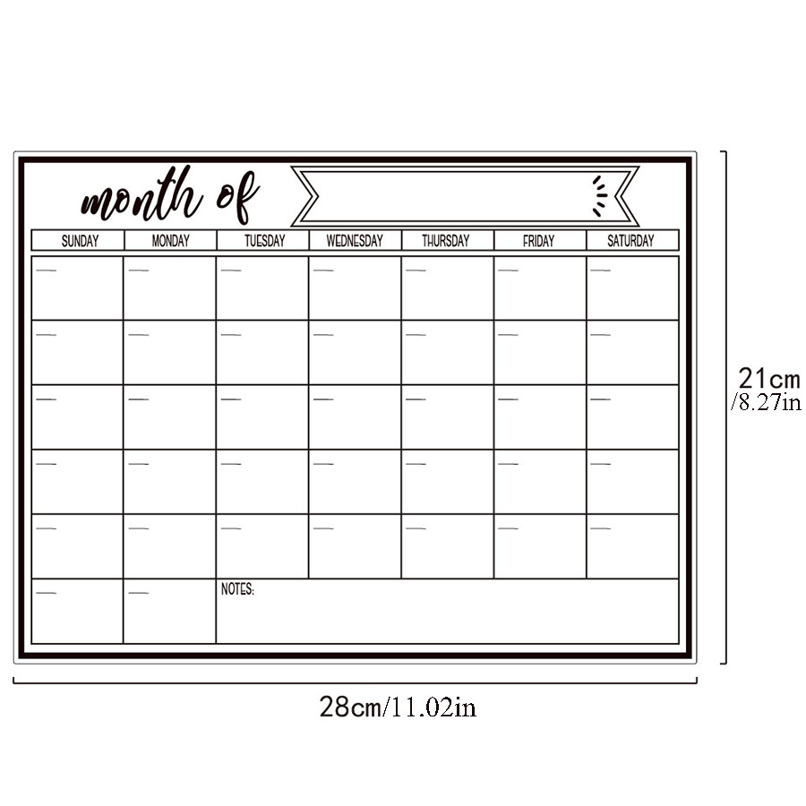 Магнитная доска-стикер для хол – обзор и цена Magnetic Whiteboard Calendar