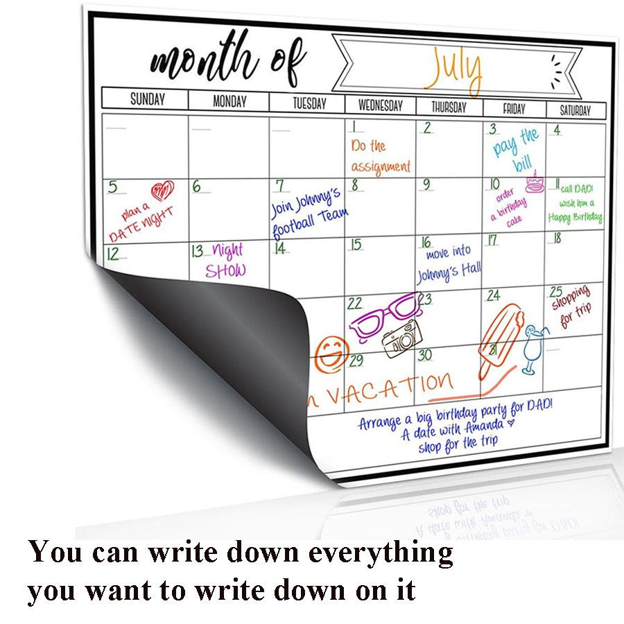Магнитная доска-стикер для хол – обзор и цена Magnetic Whiteboard Calendar