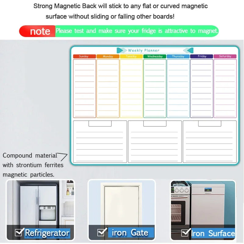 Магнитный еженедельный и ежеме – обзор и цена Magnetic Whiteboard Calendar